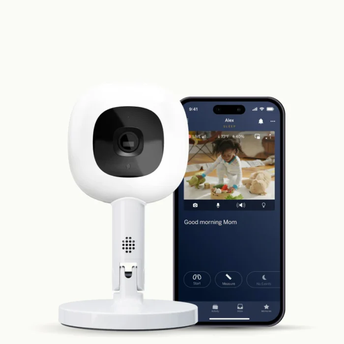 The Nanit Pro Camera with Floor Stand delivers the most comprehensive baby monitoring experience available, combining crystal-clear HD video with AI-powered sleep tracking and health insights. This premium monitoring system grows with your family while providing invaluable data about your baby's sleep patterns and development. Key Features 4MP HD Camera - Crystal-clear 1080p video with superior night vision Computer Vision Sleep Tracking - AI analyzes sleep without wearable devices Multi-Stand System - Floor stand, wall mount, and travel options included Two-Way Audio - High-quality communication with noise reduction Real-Time Sleep Insights - Continuous monitoring with detailed analytics Smart Notifications - Customizable alerts for movement, crying, and sleep Background Audio - Continue monitoring while using other phone apps Growth Tracking - Visual measurement using computer vision technology Secure Cloud Storage - Encrypted video storage with family sharing Advanced Sleep Technology Sleep Score - Daily sleep quality ratings with improvement recommendations Sleep Pattern Analysis - Track duration, wake-ups, and sleep cycles Milestone Moments - Automatic capture of special developmental moments Breathing Motion - Visual confirmation of breathing patterns (contactless) Environmental Monitoring - Room temperature and humidity tracking What's Included Nanit Pro camera with advanced sensors Multi-stand system (floor stand, wall mount, travel stand) Power adapter with extra-long cord Nanit app with premium features 1-year premium subscription included Quick start guide and installation manual Technical Specifications Video Quality: 4MP sensor with 1080p HD streaming Night Vision: Invisible infrared with automatic switching Field of View: 130° wide-angle lens captures entire crib Connectivity: Dual-band WiFi (2.4GHz/5GHz) with ethernet backup Audio: Two-way communication with echo cancellation Storage: Secure cloud storage with local backup option App: iOS 13+ and Android 8+ compatibility Power: AC adapter with 10-foot cord Premium App Features (1 Year Included) ✓ Sleep Insights - Detailed analytics and personalized recommendations ✓ Video History - 30 days of stored video clips and highlights ✓ Sleep Reports - Weekly and monthly progress summaries ✓ Growth Tracking - Measure baby's height using computer vision ✓ Expert Content - Access to pediatric sleep specialists AI-Powered Intelligence Sleep Pattern Recognition - Learn your baby's unique sleep habits Smart Notifications - Reduce false alarms through intelligent filtering Developmental Tracking - Monitor milestones and growth progress Predictive Insights - Anticipate sleep needs and schedule optimization Comparative Analytics - Anonymous benchmarking with other babies Multi-Stand Versatility Floor Stand - Adjustable height for any crib configuration Wall Mount - Permanent installation with optimal viewing angle Travel Stand - Portable option for trips and visits Flexible Positioning - Multiple mounting options as nursery changes Easy Switching - Quick setup between different stand types Professional Healthcare Integration Pediatrician Reports - Export sleep data for medical appointments NICU Validation - Technology tested in hospital environments Research Participation - Optional contribution to infant sleep studies Clinical Support - Access to pediatric sleep consultants Medical-Grade Data - Hospital-quality monitoring at home Safety & Security ✓ Bank-Level Encryption - Military-grade security for all data ✓ HIPAA Compliance - Medical-grade privacy protection ✓ Local Processing - AI analysis happens on-device for privacy ✓ Secure Sharing - Control exactly who can access your baby's data ✓ No Ads Ever - Child privacy protection guaranteed Sleep Optimization Benefits Better Sleep For All - Data-driven insights improve family sleep Early Problem Detection - Identify sleep issues before they become habits Professional Guidance - Expert recommendations based on your data Confidence Building - Understanding patterns reduces parental anxiety Long-term Tracking - Monitor development over months and years Premium Support 24/7 Customer Service - Expert support whenever you need help Professional Installation - Optional in-home setup service available Regular Updates - Continuous improvement with new features Parent Community - Connect with other families using Nanit Educational Resources - Sleep training guides and expert content Comparison Advantages No Wearables Required - Completely contactless monitoring Medical-Grade Accuracy - Hospital-validated sleep tracking Future-Proof Design - Regular software updates add new capabilities Multi-Child Support - One camera can monitor multiple children over time Professional Quality - Used by pediatricians and sleep specialists