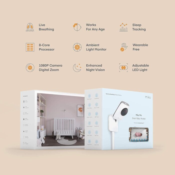 Miku Pro Smart Baby Monitor with Contactless Breathing